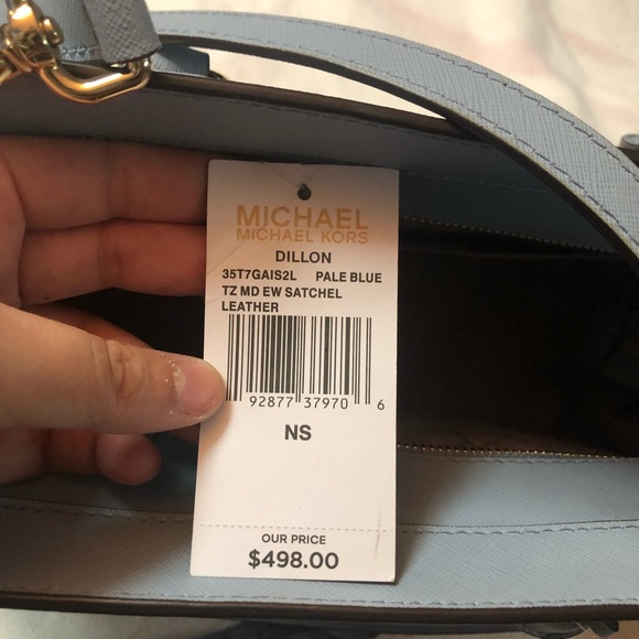 Pale Blue Michael Kors Dillon Satchel/Handbag - Picture 6 of 9